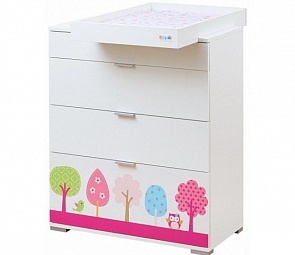 Комод пеленальный со съемной столешницей, дизайн - Jolly Balloon (Shapito, GT1182W_JOLLY BALLOON)